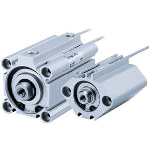 C(D)Q2, Compact Cylinder, Double Acting, Single Rod w/Auto Switch Mounting Groove – CDQ2B32TF-45DMZ