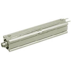 C(D)Q2, Compact Cylinder, Double Acting Single Rod, Long Stroke w/Auto Switch Mounting Groove – CDQ2A63TF-200DCMZ