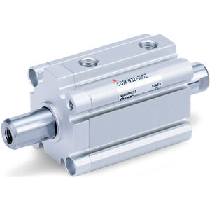 C(D)Q2KW, Compact Cylinder, Double Acting, Double Rod, Non-rotating w/Auto Switch Mounting Groove – CDQ2KWB25-20DMZ