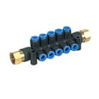 KM12, One-touch Fittings Manifold Series - Port A One-touch Fitting, Port B Rc(PT) Female Thread – KM12-04-02-6