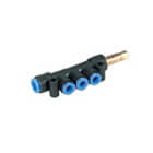 KM15, One-touch Fittings Manifold Series - Port A One-touch Fitting, Port B One-touch Fitting Plug-in – KM15-04-06-3