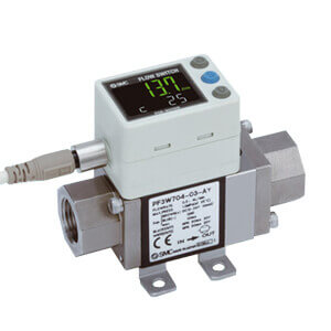 PF3W7, Digital Flow Switch for Water, 3-Colour Display, Integrated display – PF3W721-F12-FTN-M