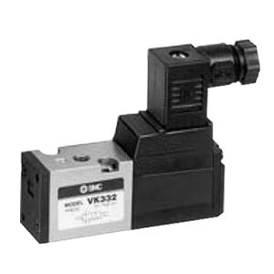 VK332, 3 Port Direct Operated Poppet Solenoid Valve, Body Ported – VK332-5DO-M5-Q