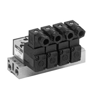 VV3K3-20/21, VK300 Series, 3 port solenoid valve manifold, Body Ported – VV3K3-20-02-00F-Q