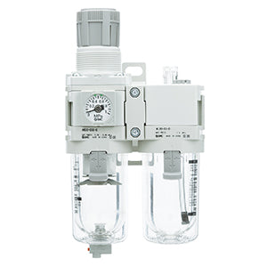 AC20A-D to AC60A-D Filter Regulator + Lubricator | AC30A-F03E-D