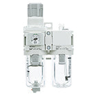 AC20A-D to AC60A-D Filter Regulator + Lubricator – AC20A-F02C-D