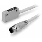 D-P4DWSC/P4DWSE, Magnetic Field Resistant 2 Colours lndication Style Solid State Switch, Rail Mounting, Grommet with Connector – D-P4DWSE