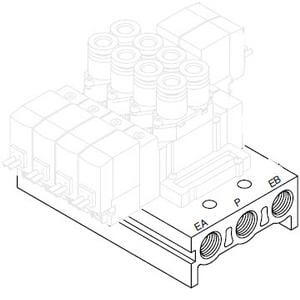 SS5Y5, 5000 Series, Bar Stock Manifold, Individual Wiring – SS5Y5-41-04-C8F-Q